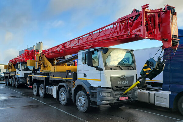 Мощные 50-тонные автокраны Palfinger Sany SPC500 будут работать в критической инфраструктуре Украины