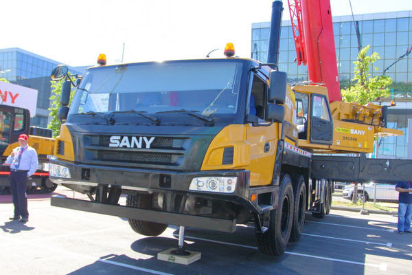 Новые автокраны Palfinger Sany STC 800 представлены на выставке СТТ